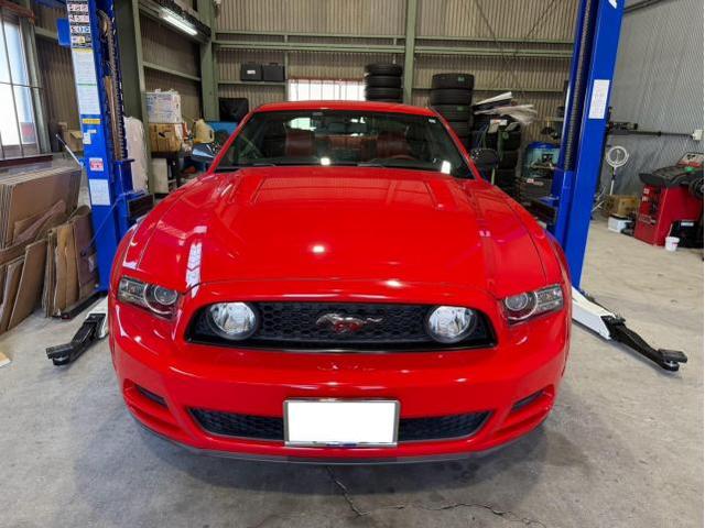 【　Goo-pit　】H25年　フォード　マスタングGT　リアマフラー交換　FORD純正BORLAマスラー